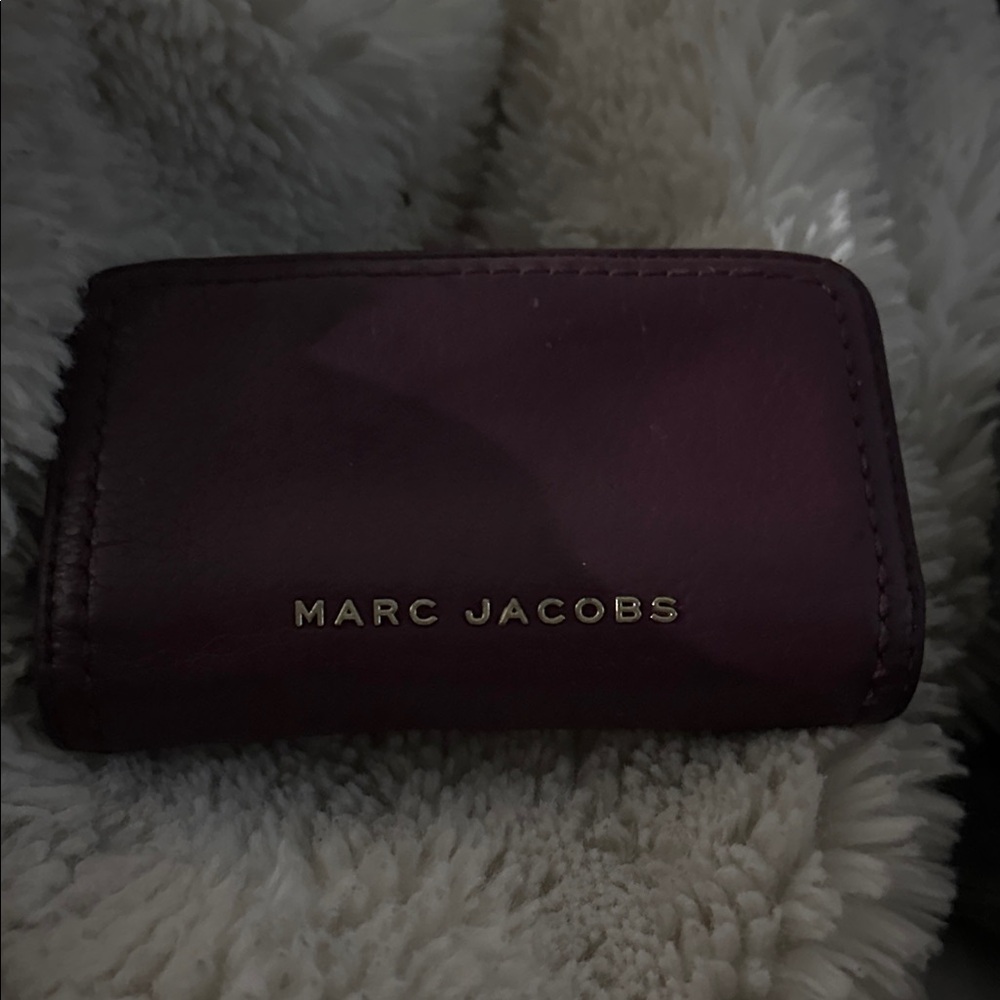 Marc Jacobs Deep Purple Leather Card Holder